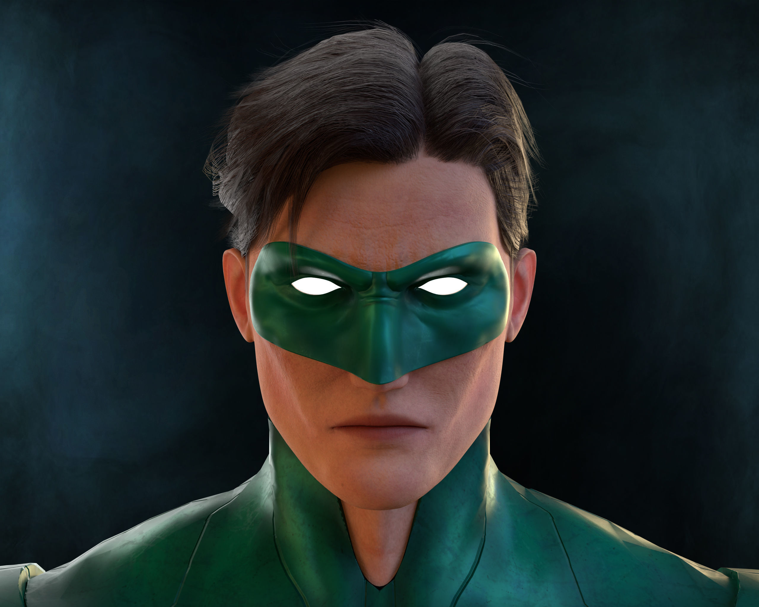 Green Lantern - Hal Jordan Low-poly 3D model_5