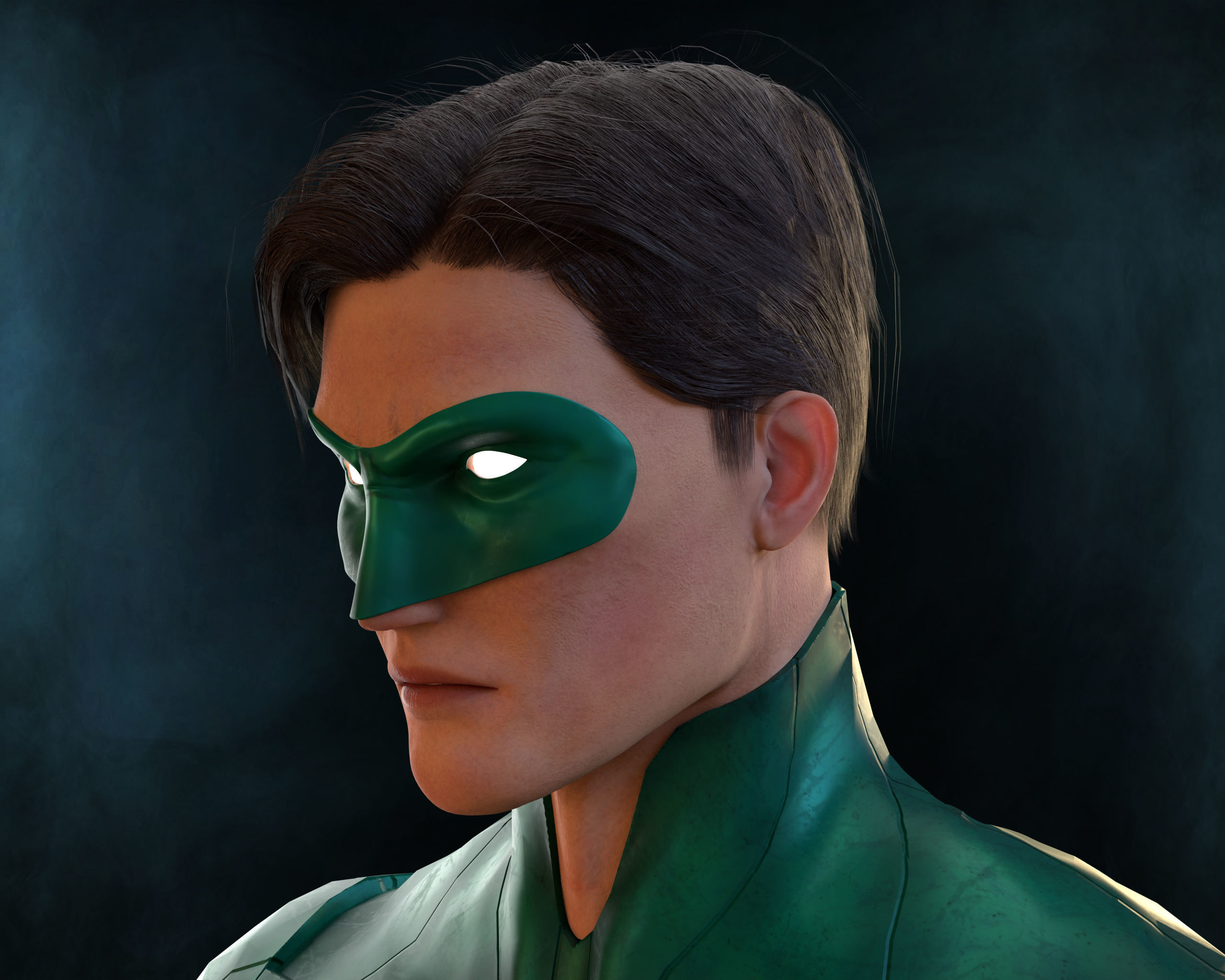 Green Lantern - Hal Jordan Low-poly 3D model_7