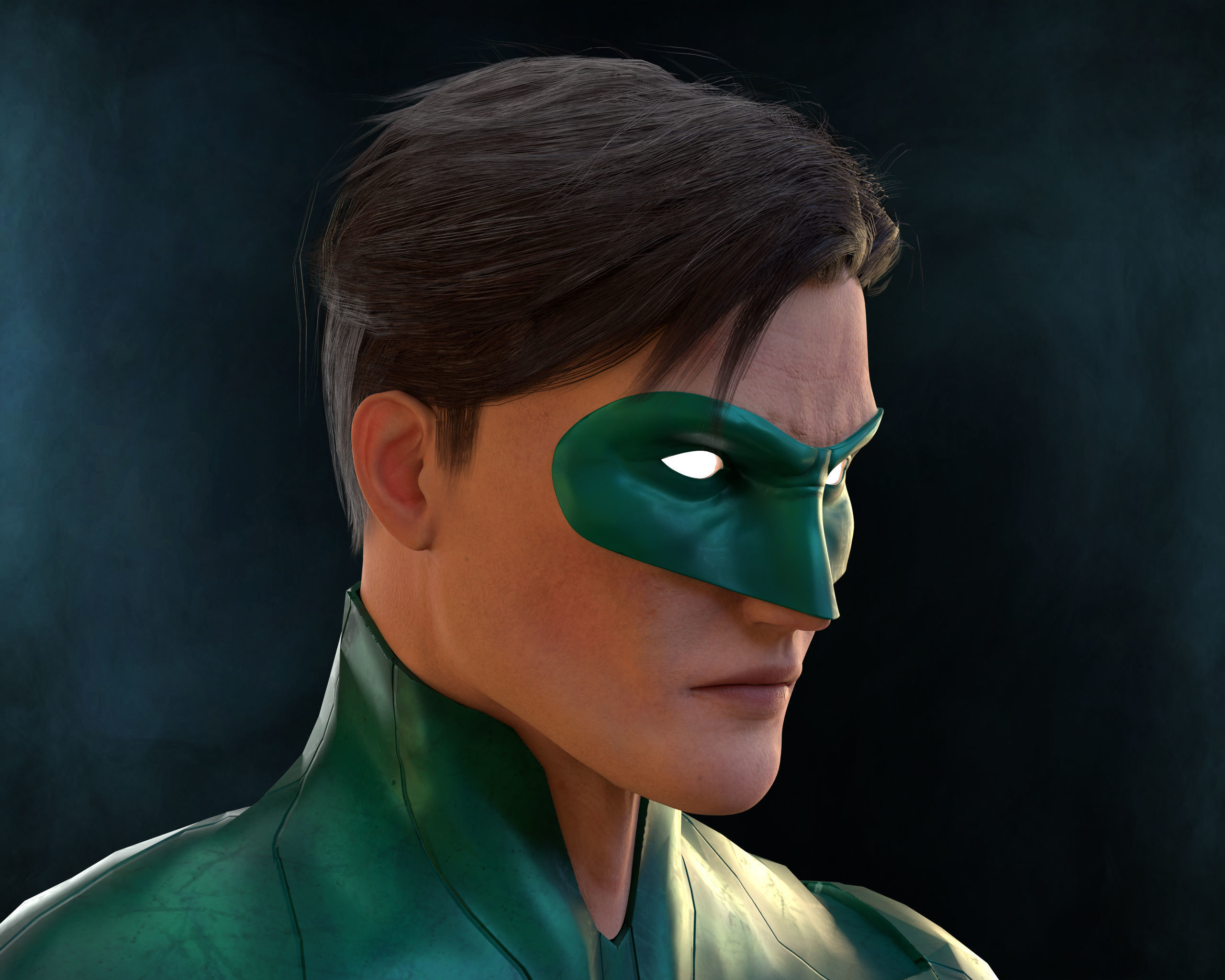 Green Lantern - Hal Jordan Low-poly 3D model_6