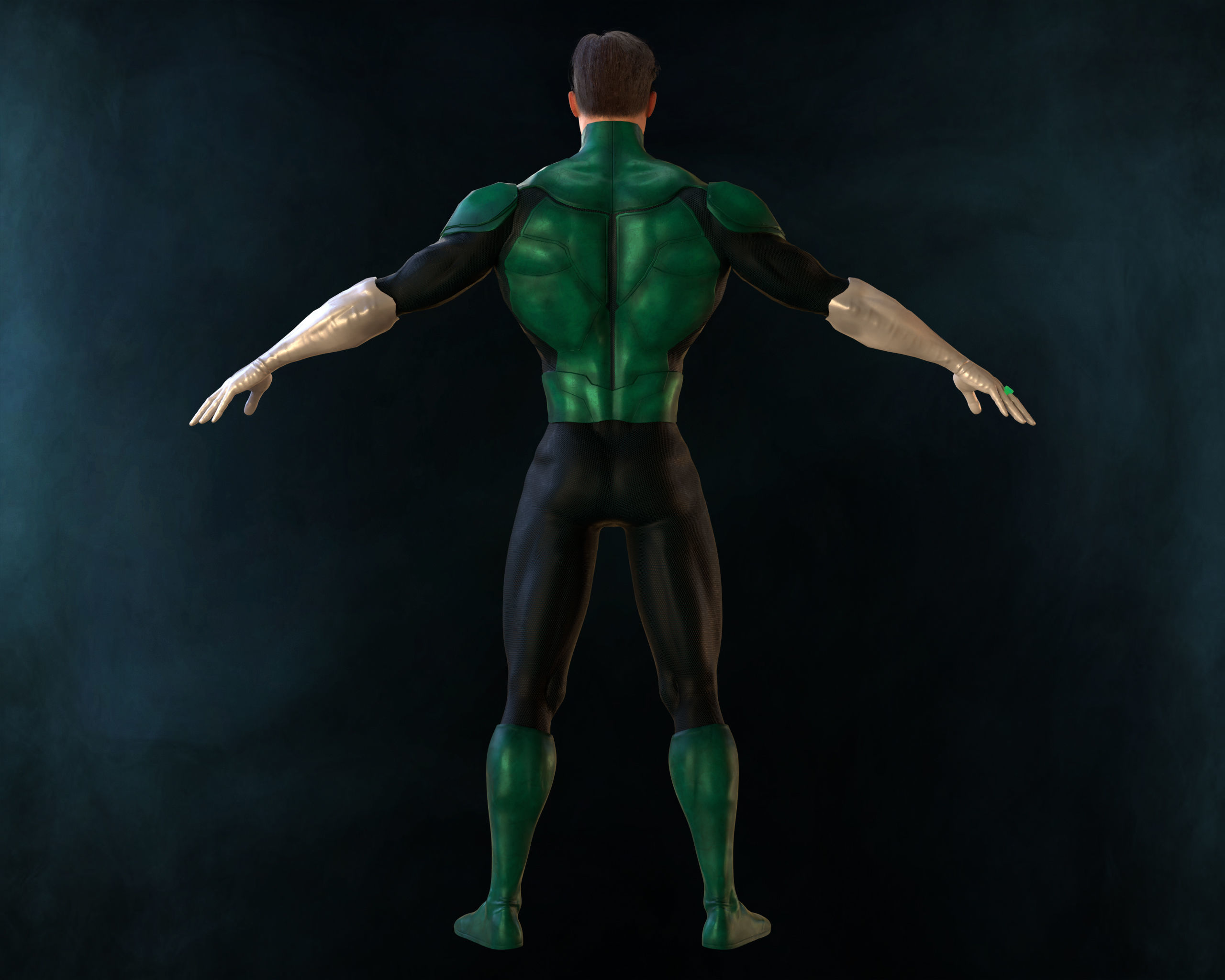 Green Lantern - Hal Jordan Low-poly 3D model_13