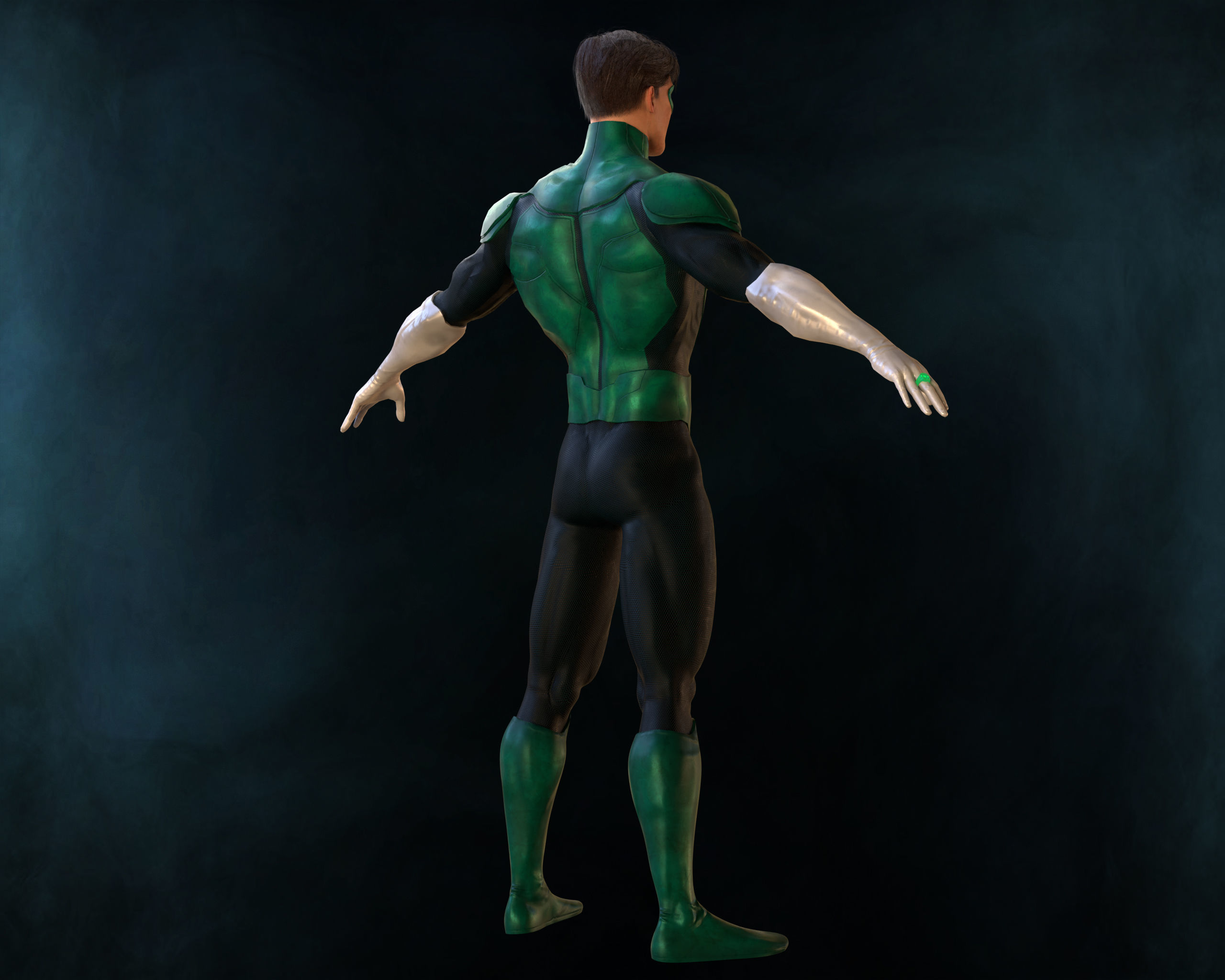 Green Lantern - Hal Jordan Low-poly 3D model_14