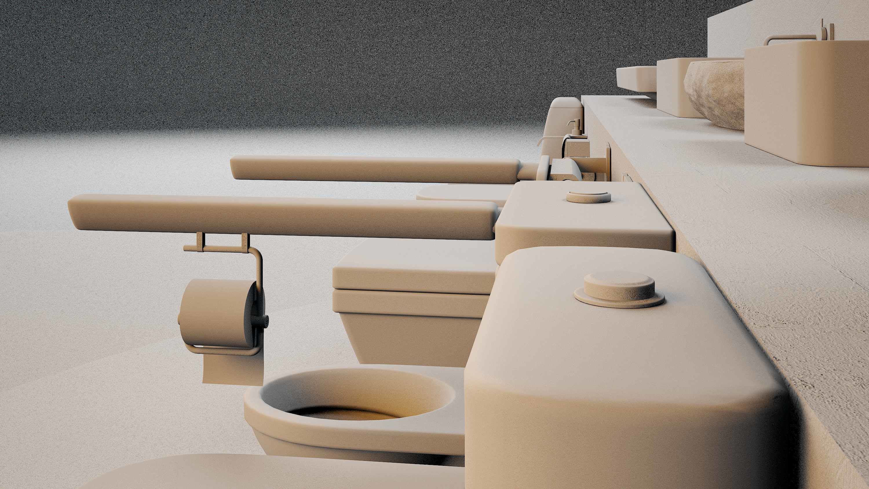 Render ready vray Toilet commodo 3d model  3D model_8