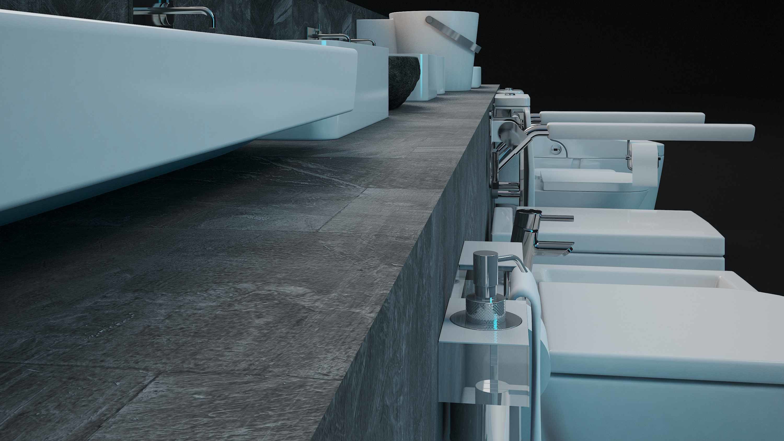 Render ready vray Toilet commodo 3d model  3D model_18