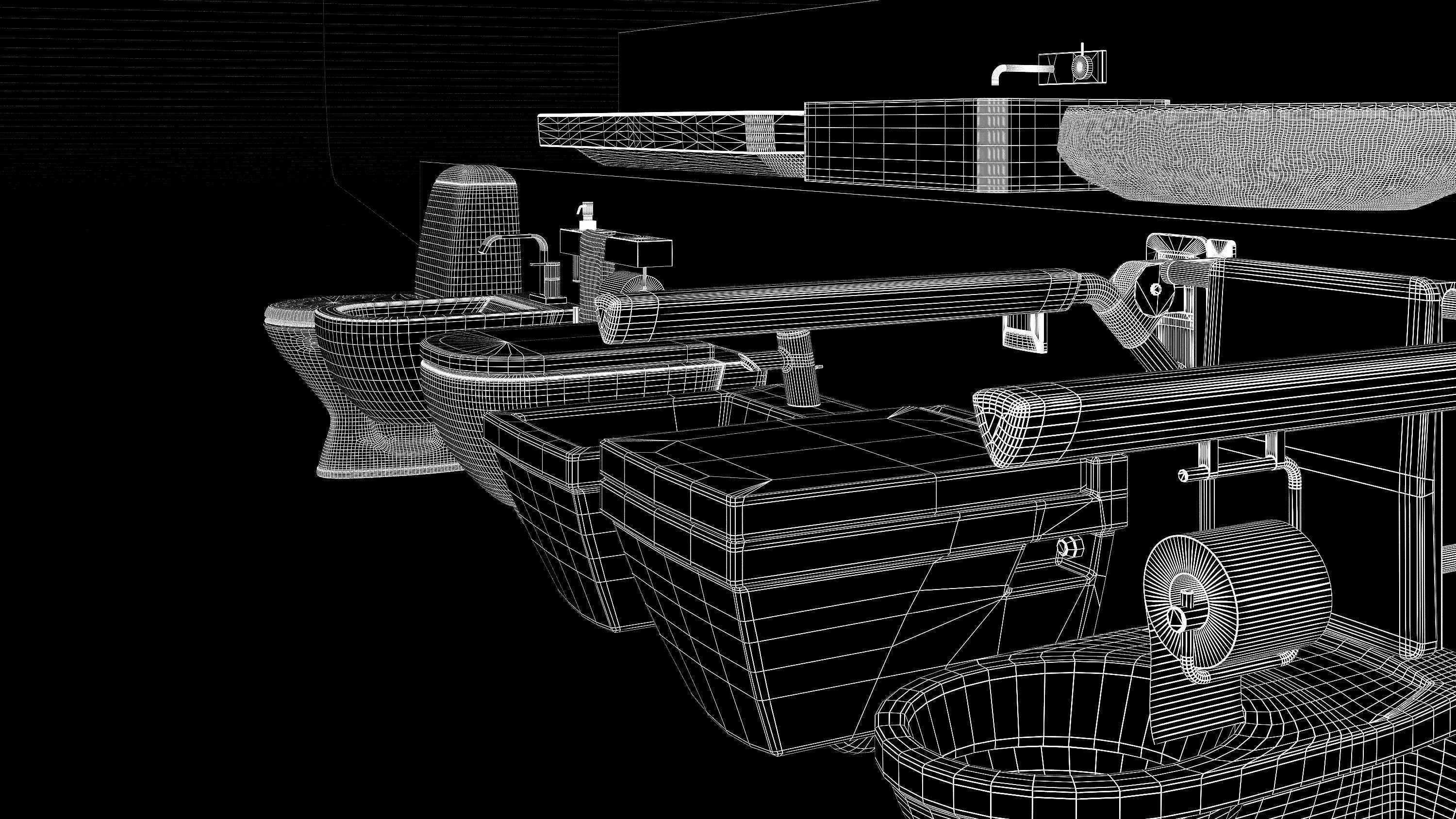 Render ready vray Toilet commodo 3d model  3D model_13