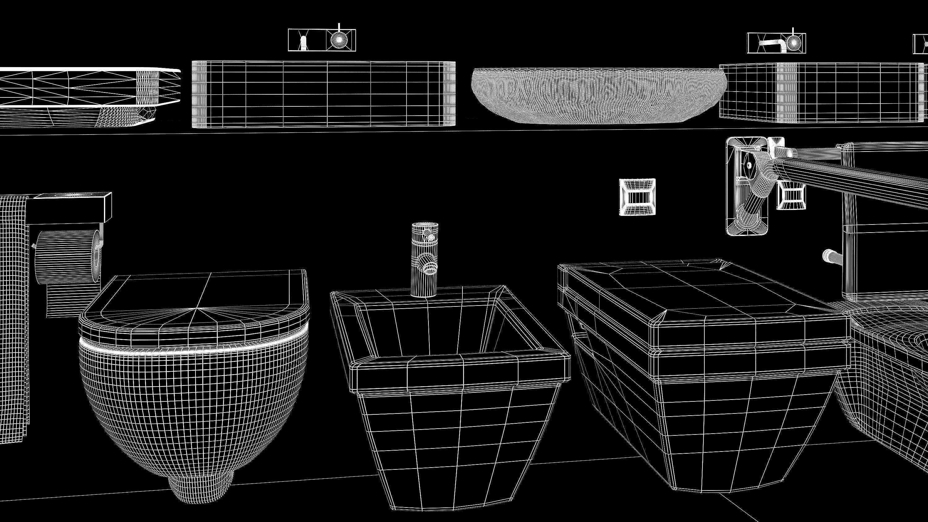 Render ready vray Toilet commodo 3d model  3D model_4