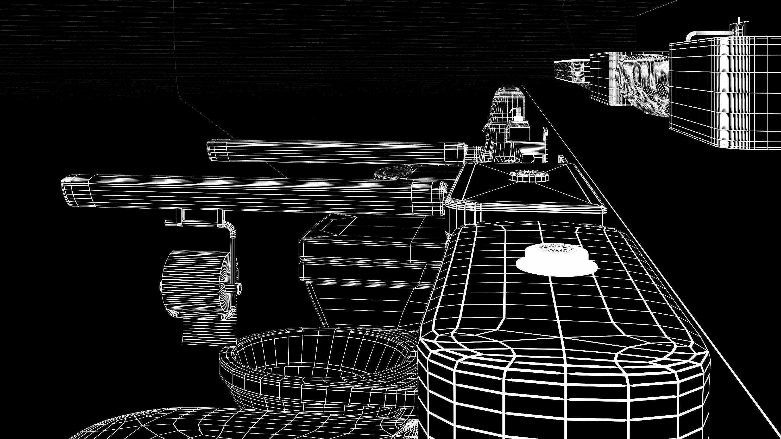 Render ready vray Toilet commodo 3d model  3D model_7