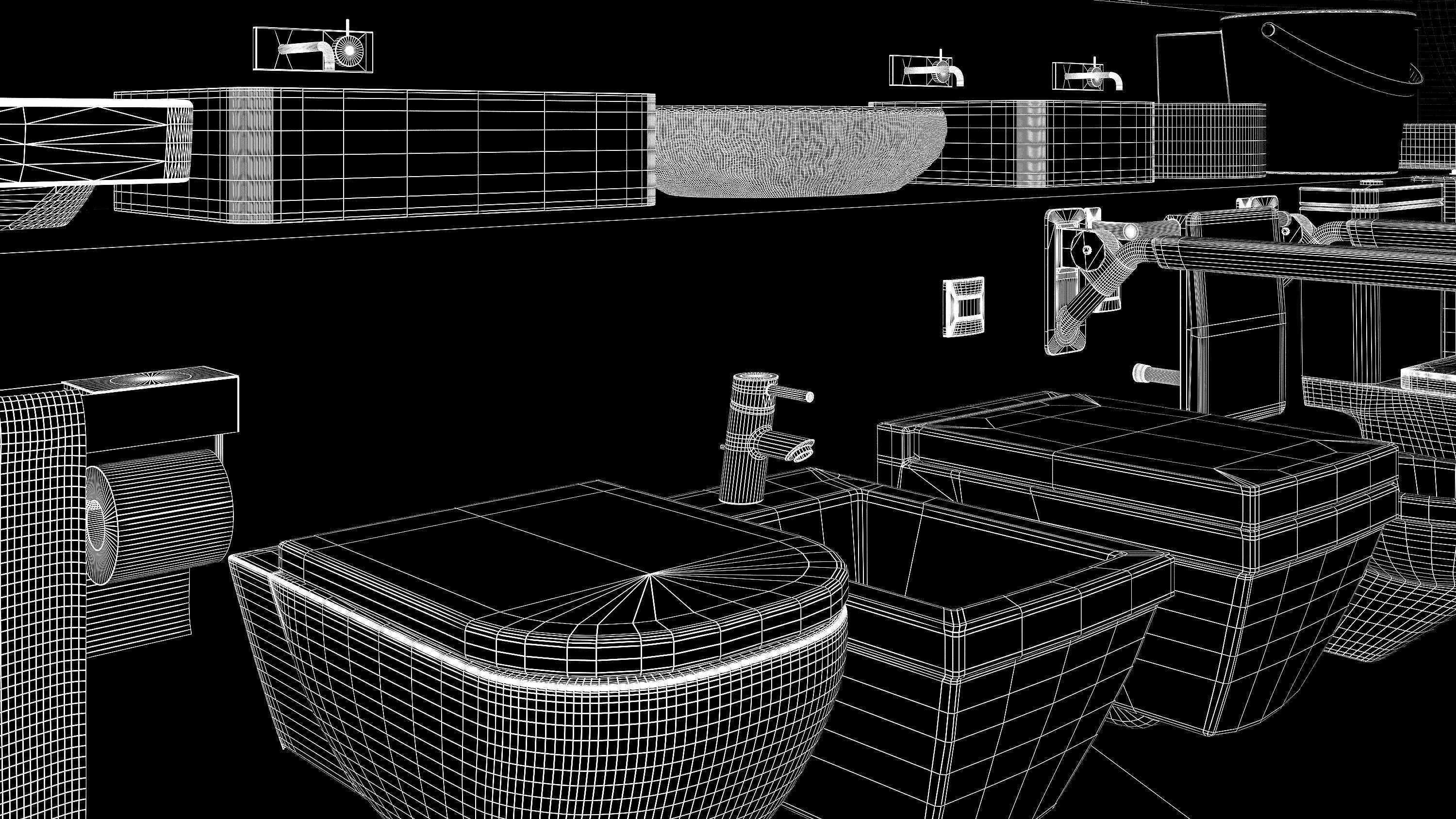 Render ready vray Toilet commodo 3d model  3D model_1