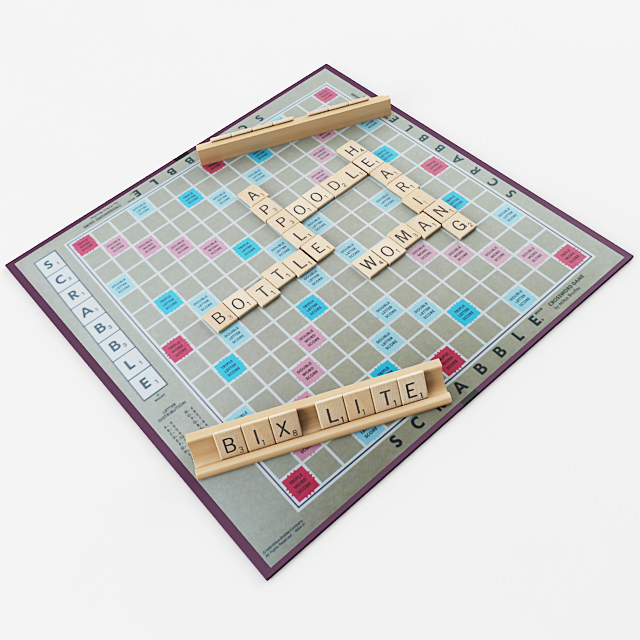 Scrabble Board Game 3D model_3