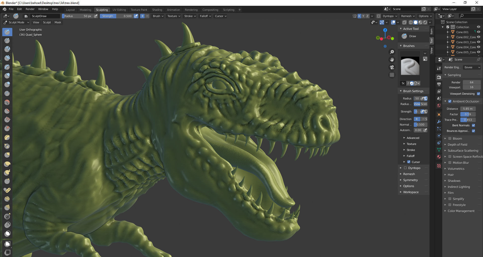 trex for 3d printing 3D print model_31