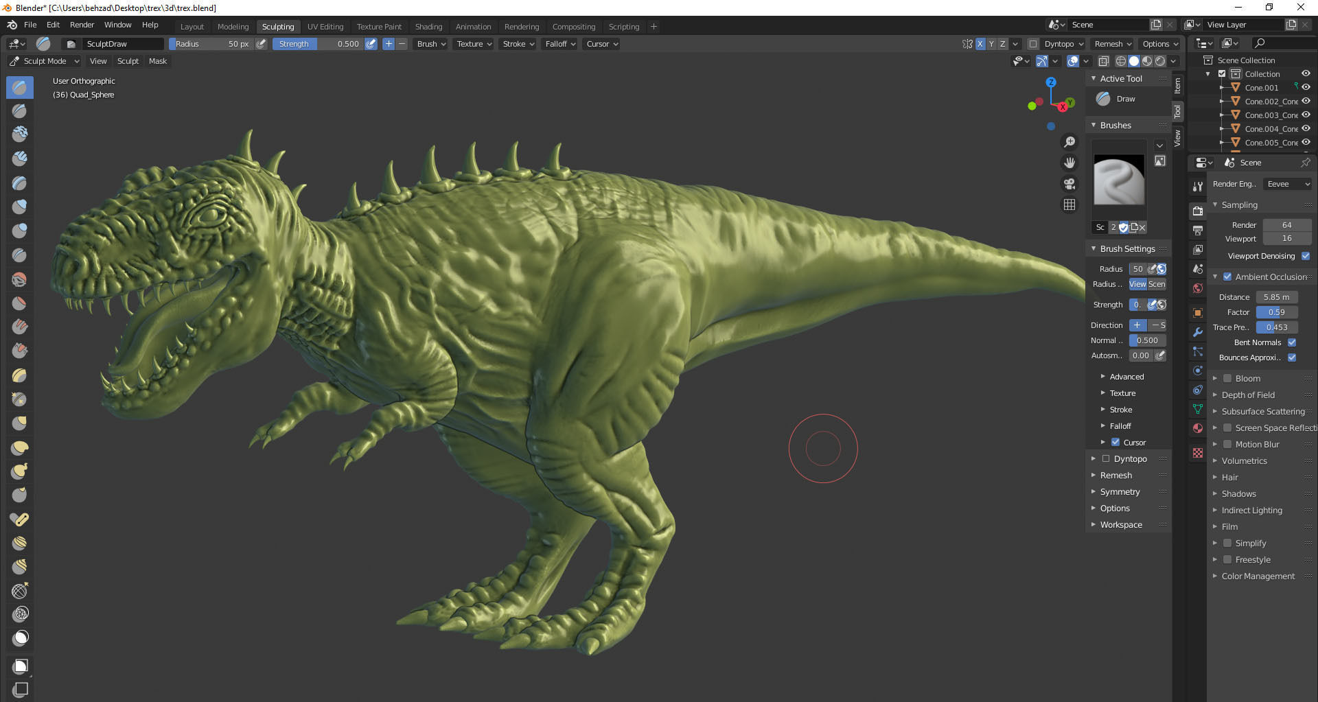trex for 3d printing 3D print model_26