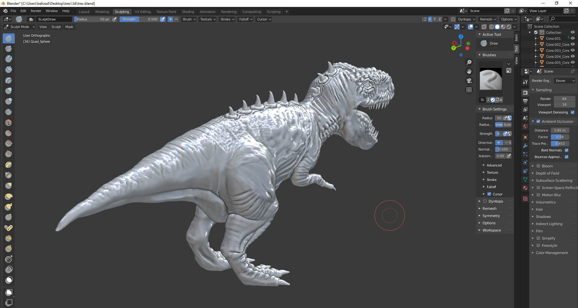 trex for 3d printing 3D print model_27