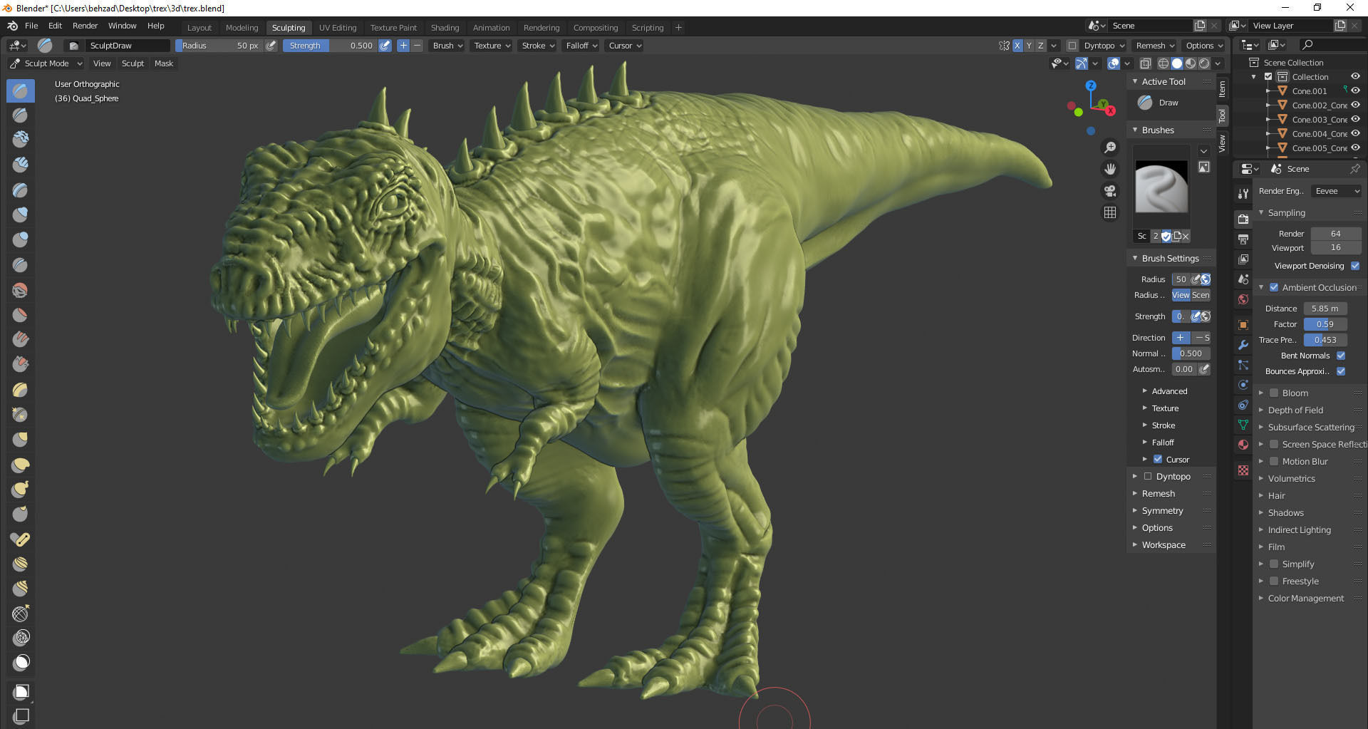 trex for 3d printing 3D print model_28