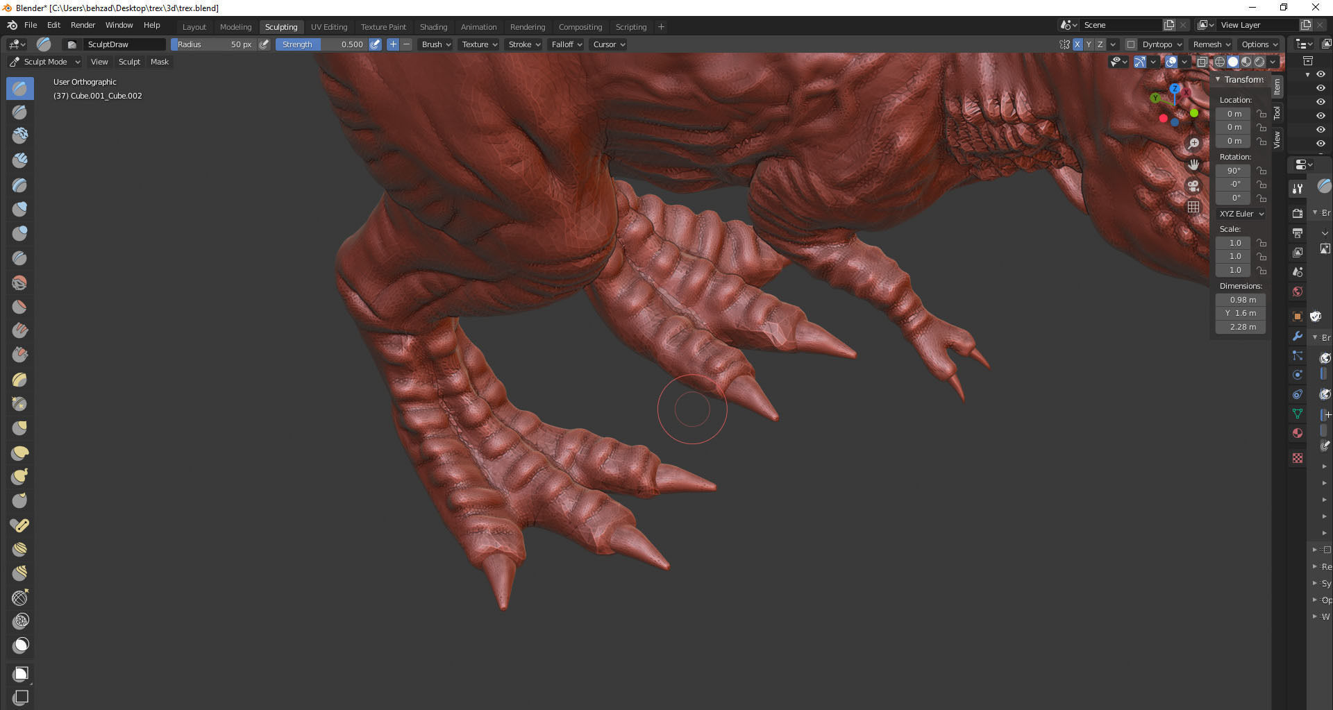 trex for 3d printing 3D print model_43