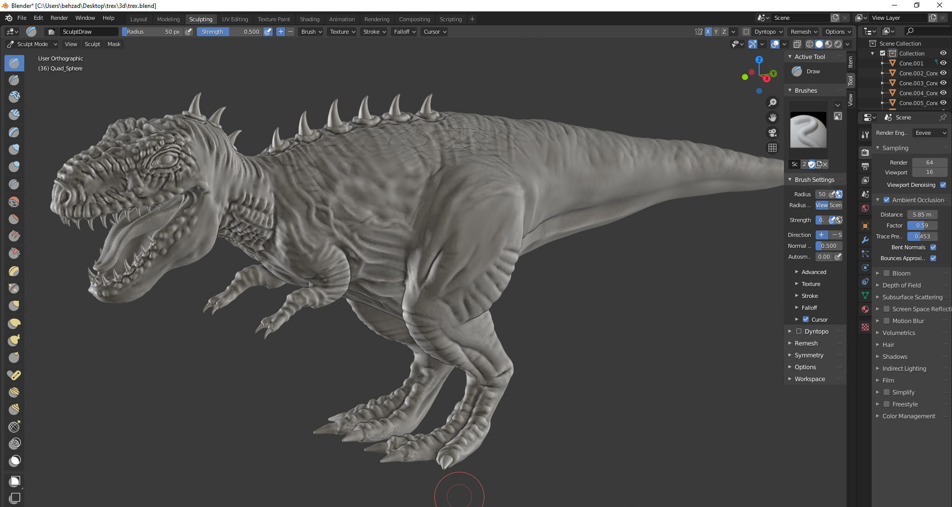 trex for 3d printing 3D print model_53