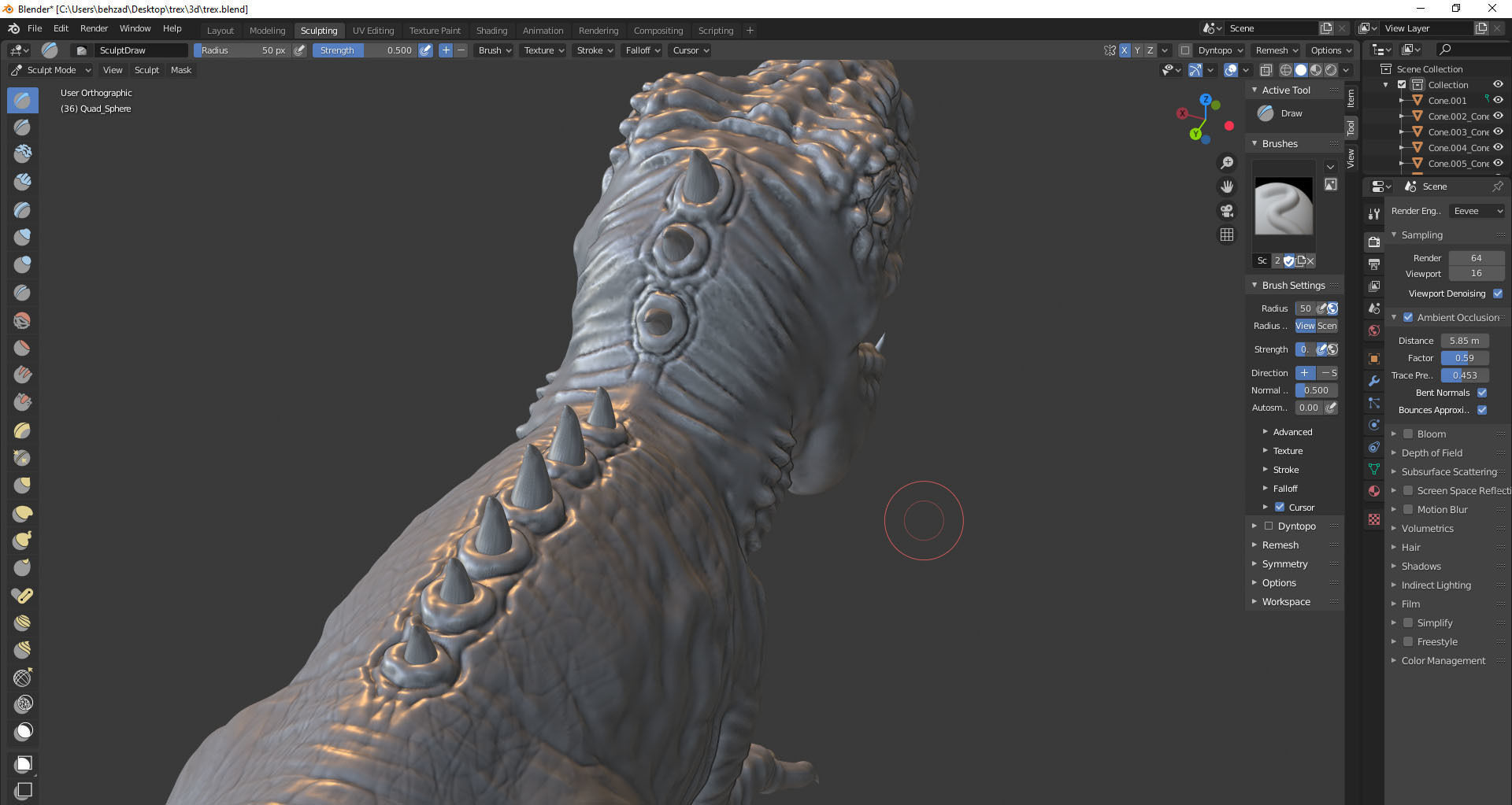 trex for 3d printing 3D print model_48