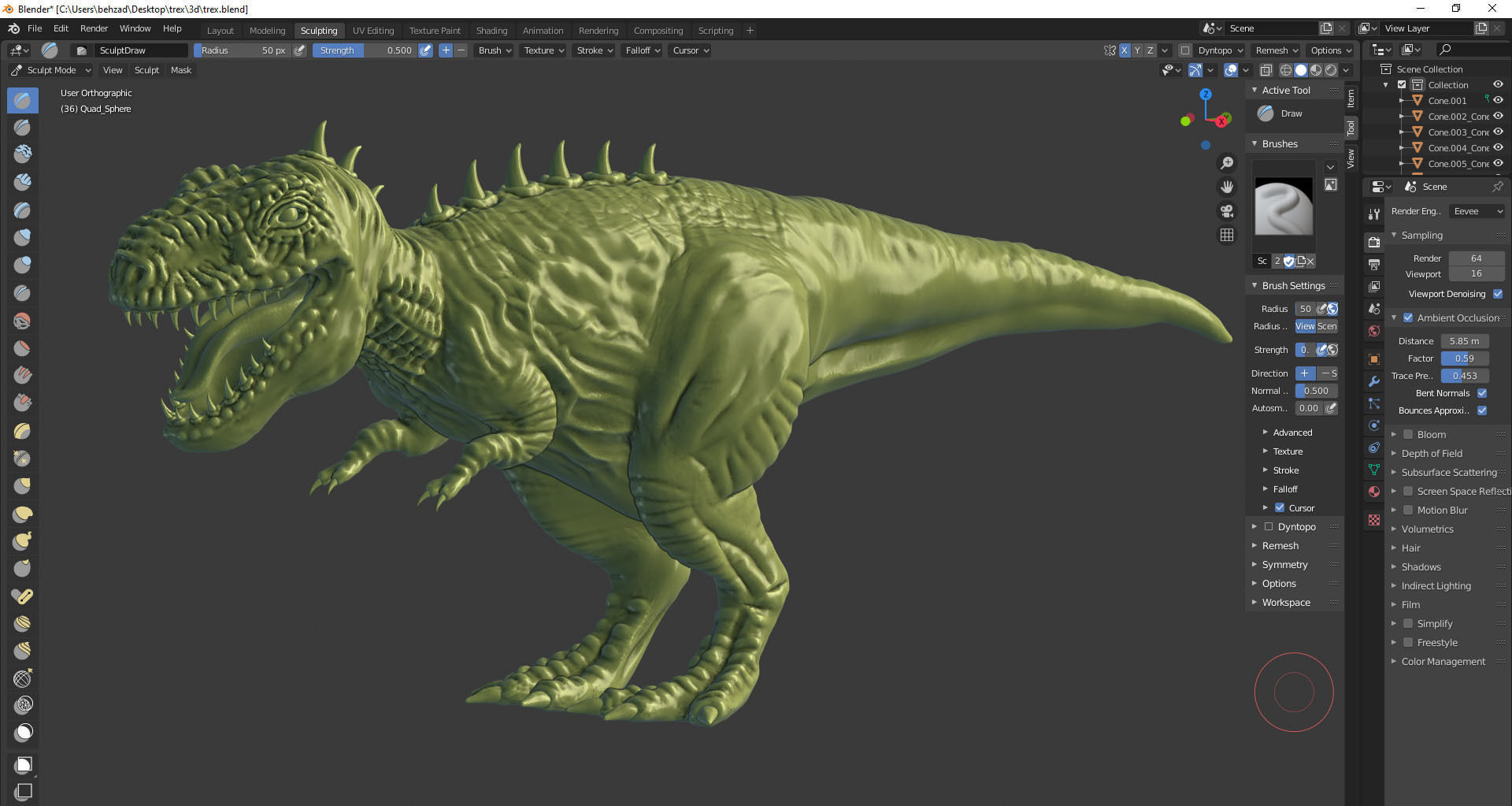 trex for 3d printing 3D print model_25