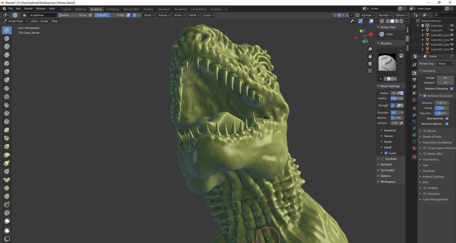 trex for 3d printing 3D print model_60