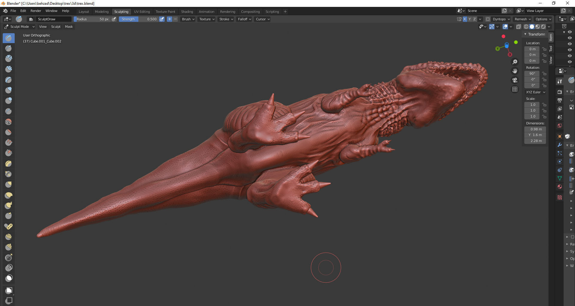 trex for 3d printing 3D print model_42