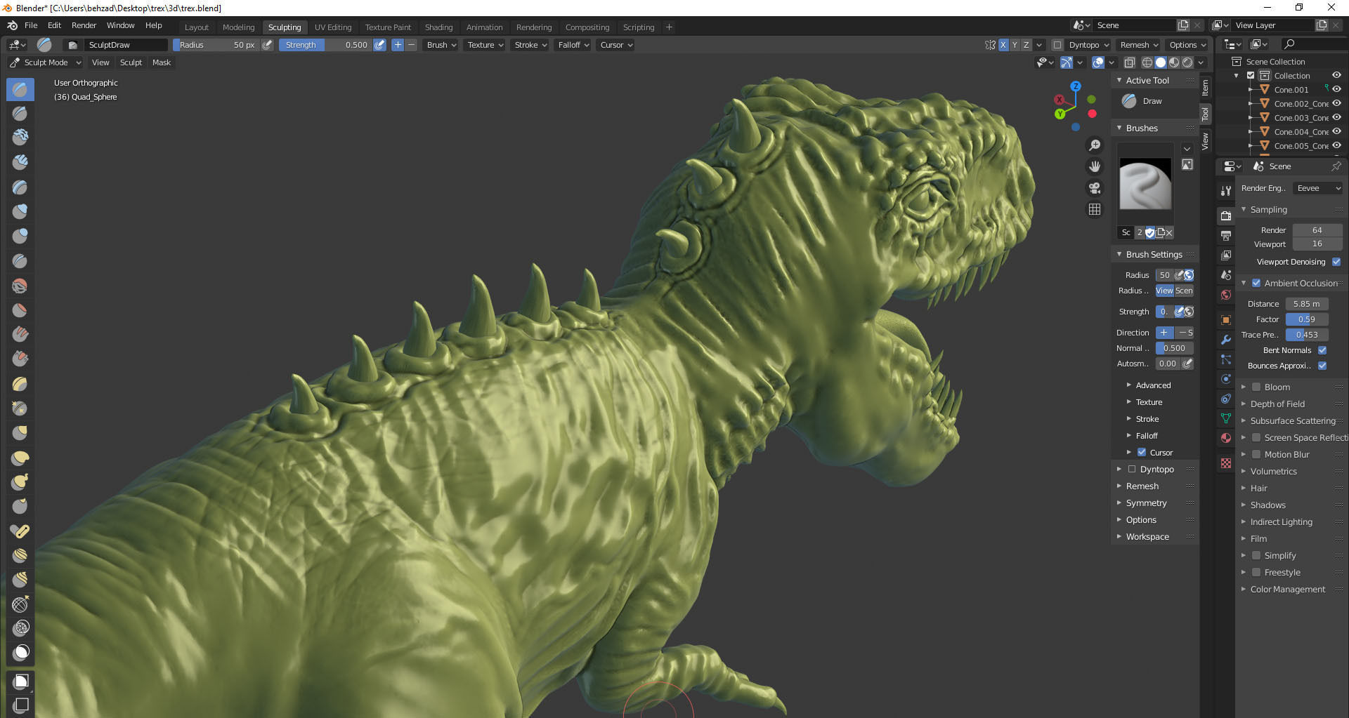 trex for 3d printing 3D print model_33