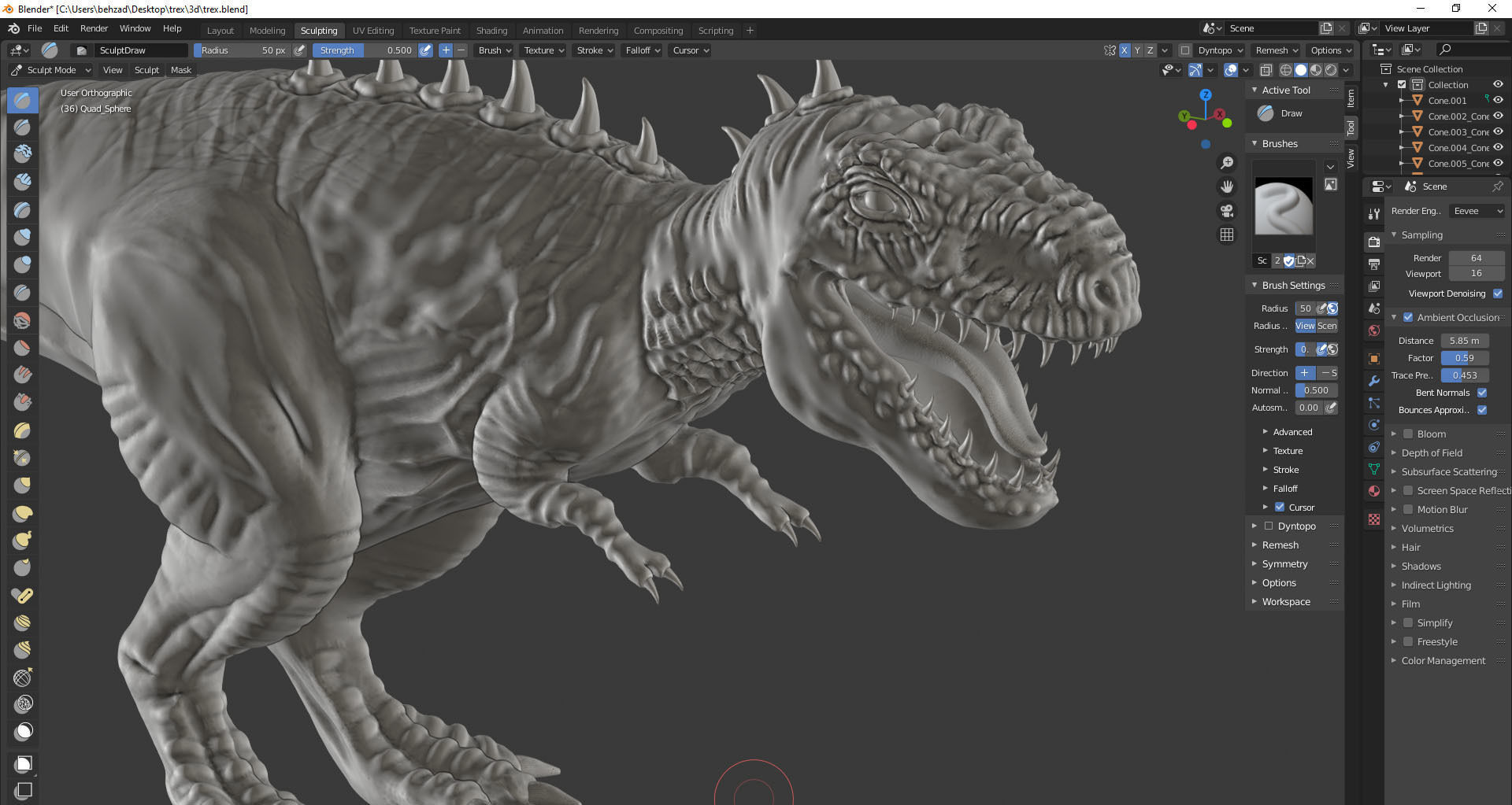 trex for 3d printing 3D print model_24