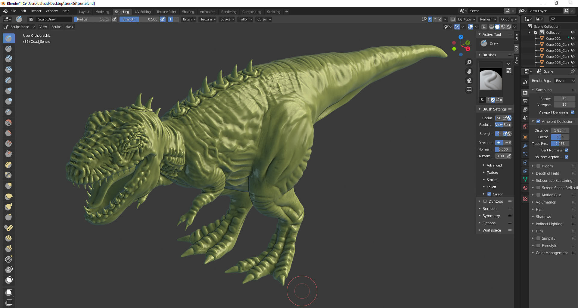trex for 3d printing 3D print model_34