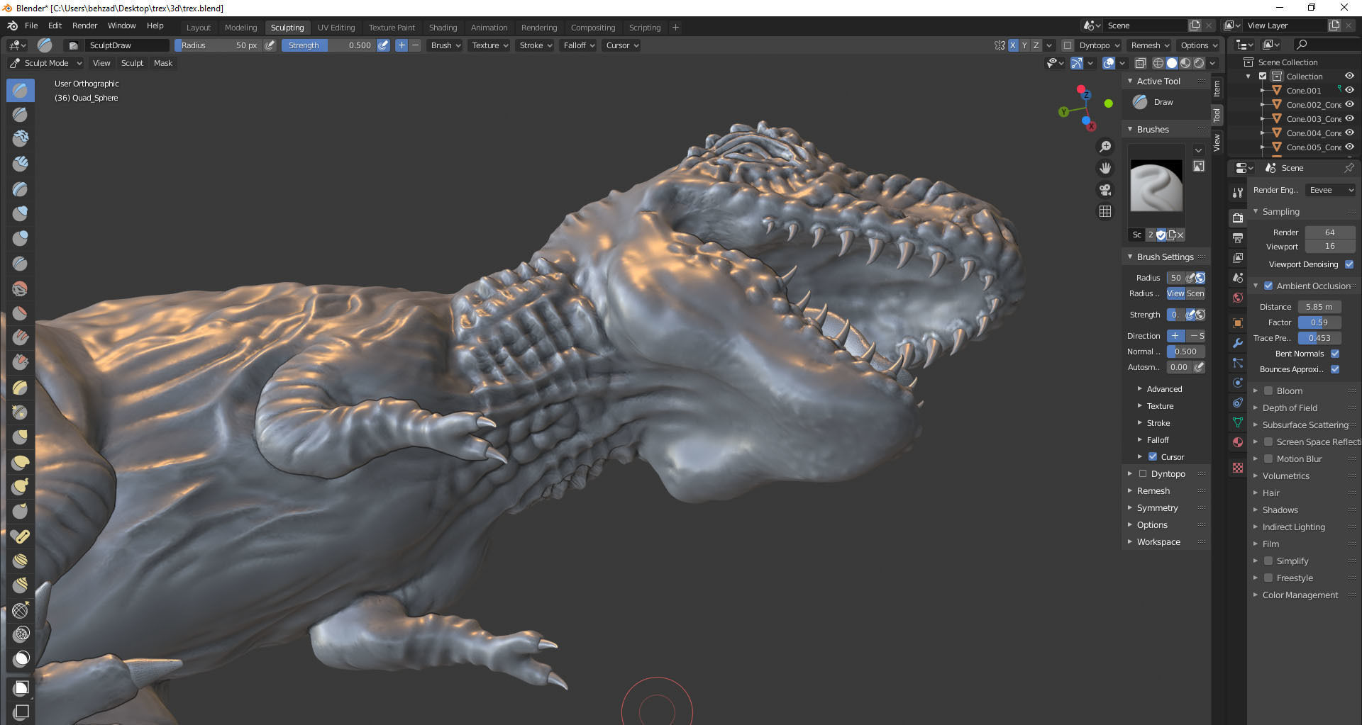 trex for 3d printing 3D print model_47