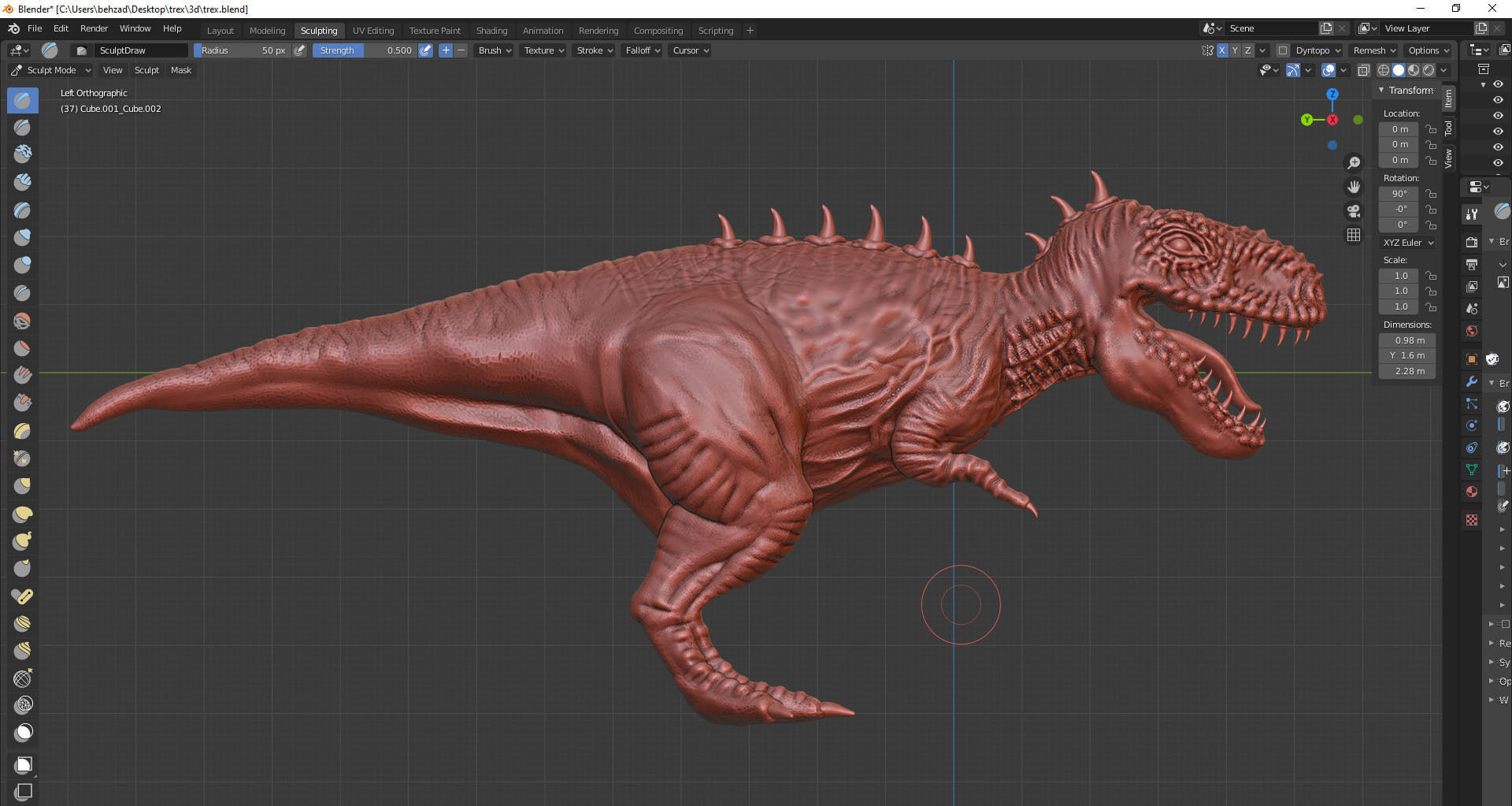 trex for 3d printing 3D print model_40