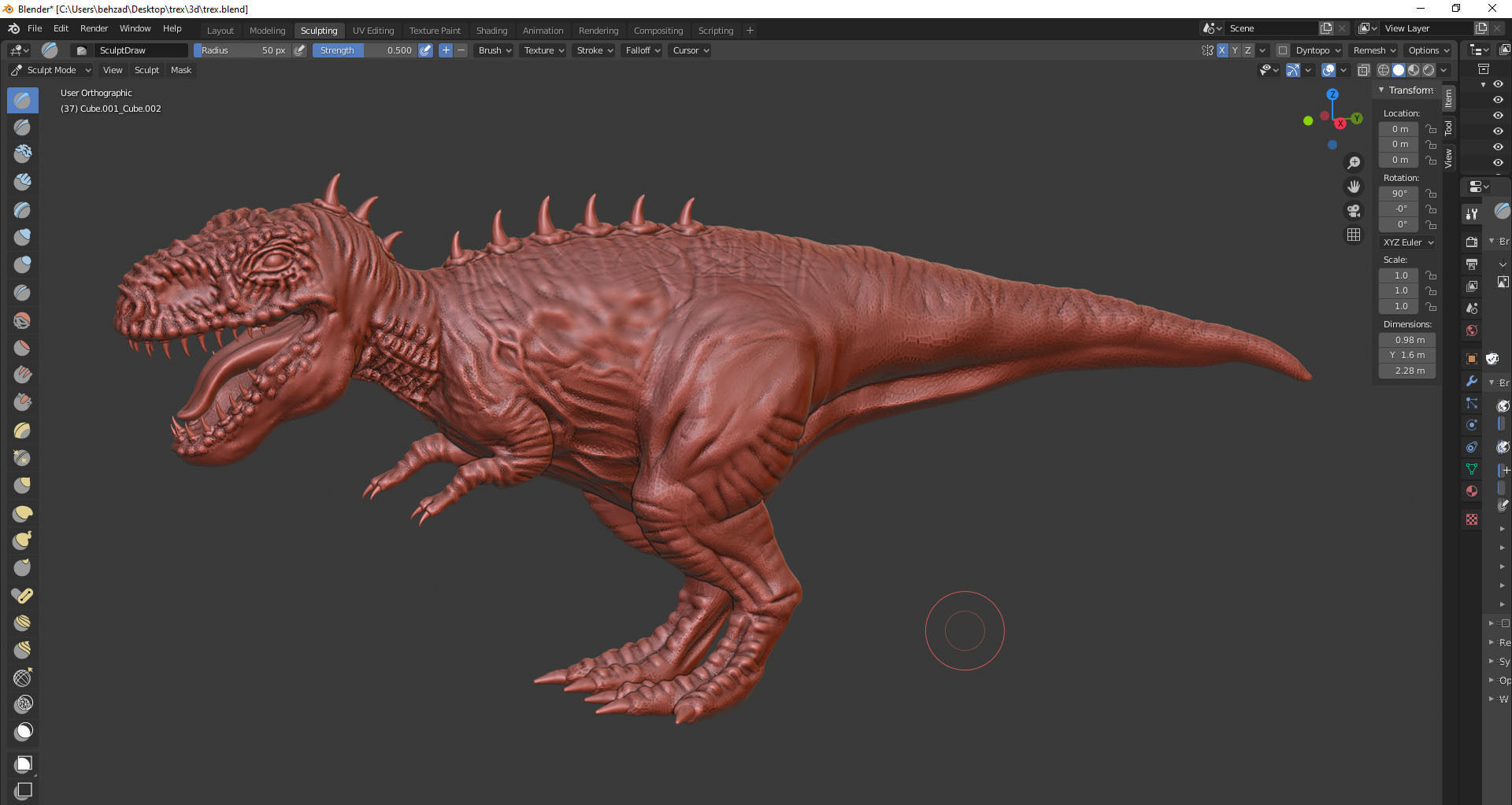 trex for 3d printing 3D print model_35