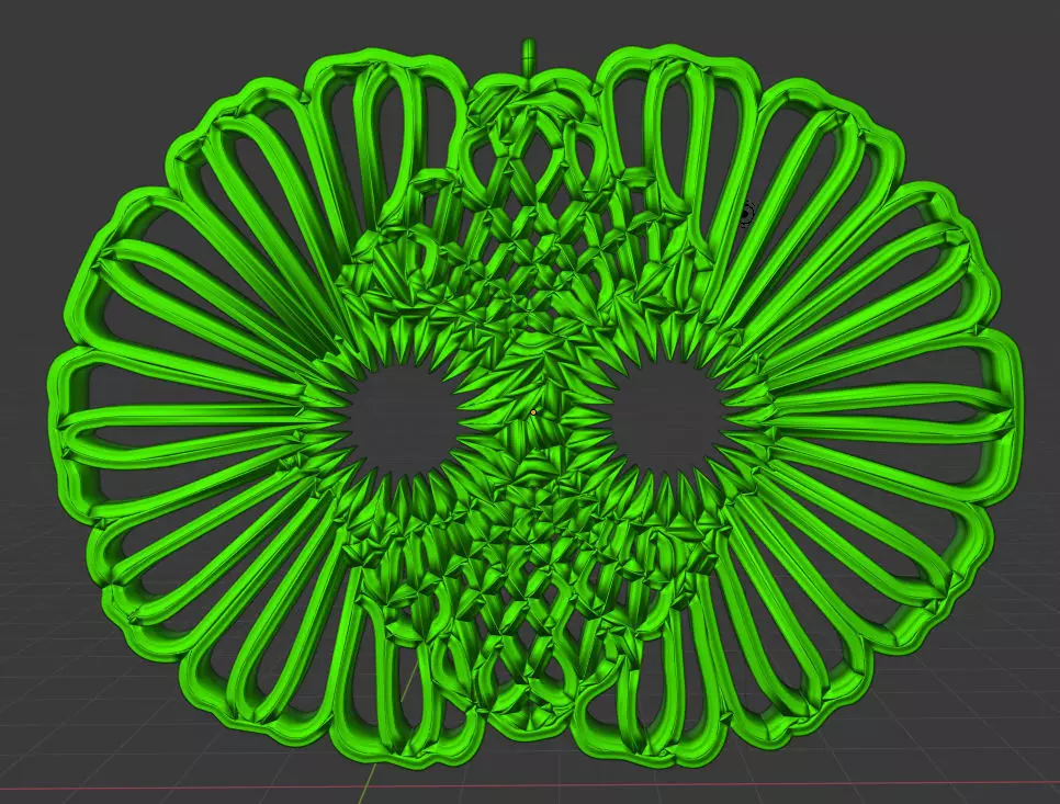 Owl Eye Psychedelic Pendant for Necklace 3D print model