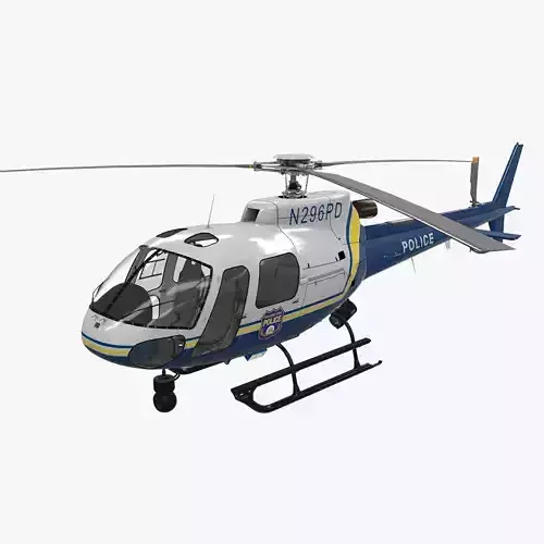 AS-350 Philadelphia Police Low-poly 3D model