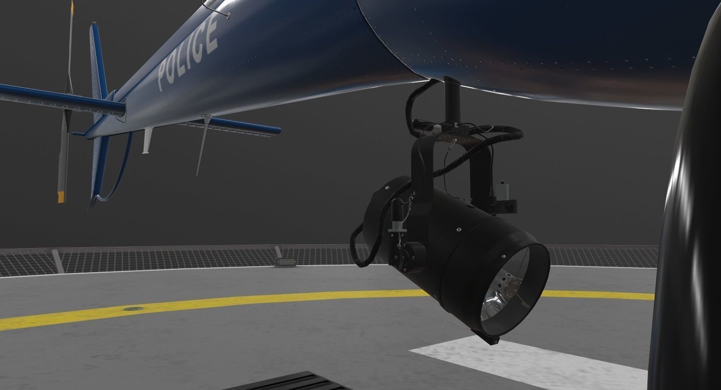 AS-350 Philadelphia Police Low-poly 3D model_8
