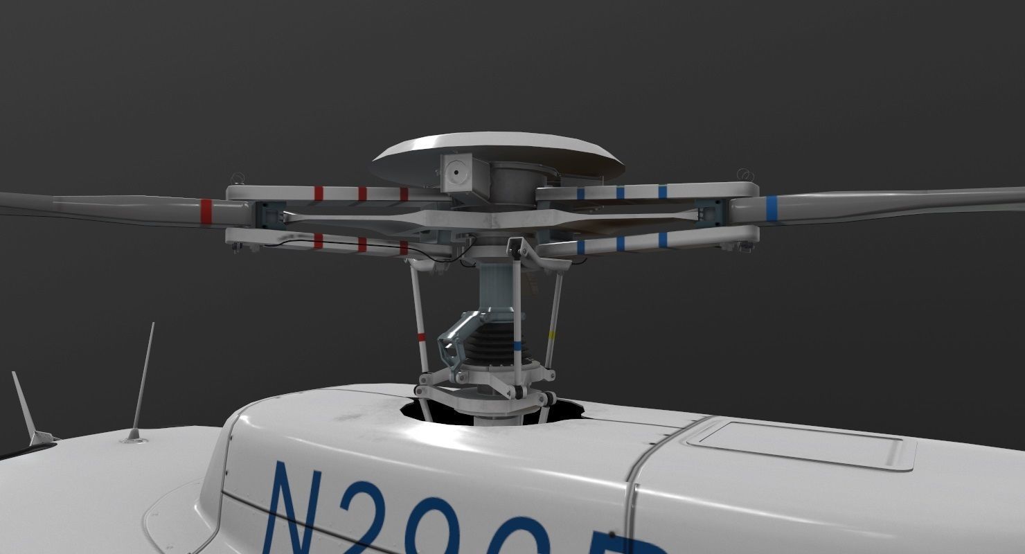 AS-350 Philadelphia Police Low-poly 3D model_6