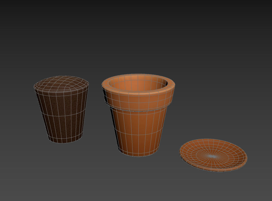 Flower Pot 3D model_16