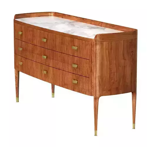 Cosmo Sideboard  Bespoke  Mahogany with Antique Brass Handles  3D model