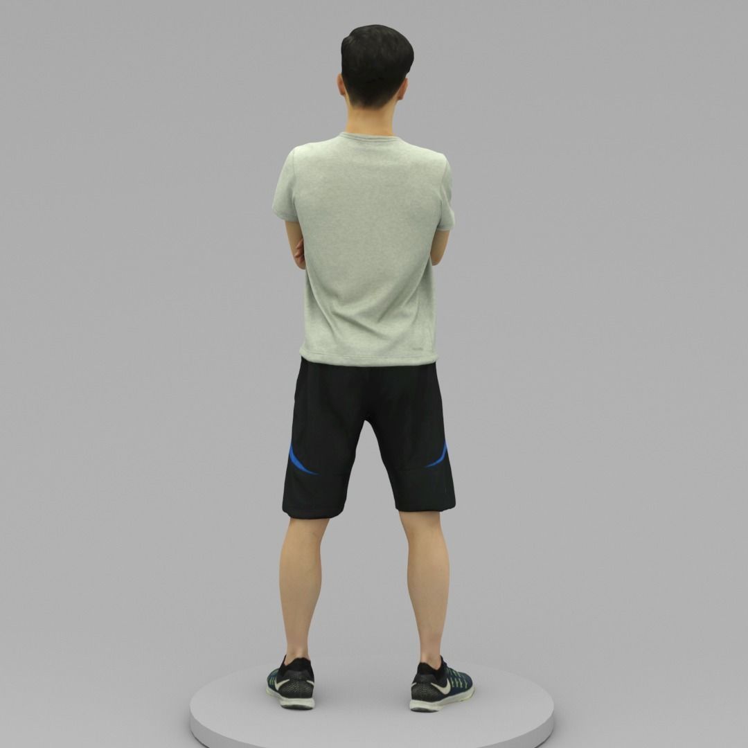 A Young Man With Arms Crossed  3D model_3