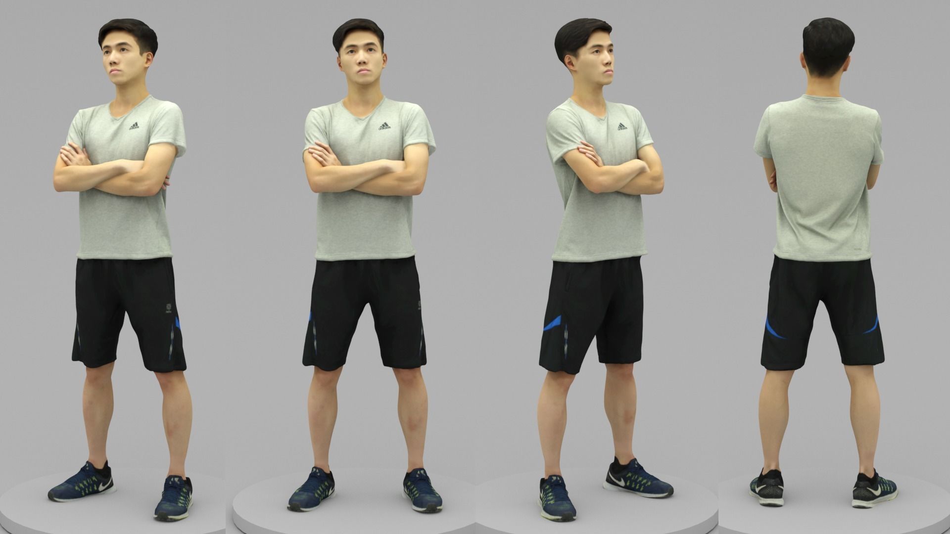 A Young Man With Arms Crossed  3D model_4