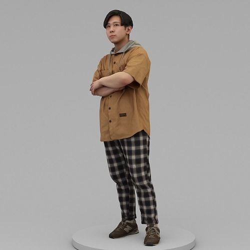 A Relaxed  Young Man With Arms Crossed II  3D model