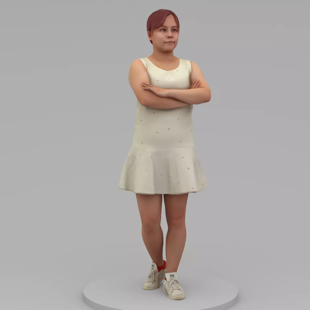 A Young Woman With Arms Crossed 3D model