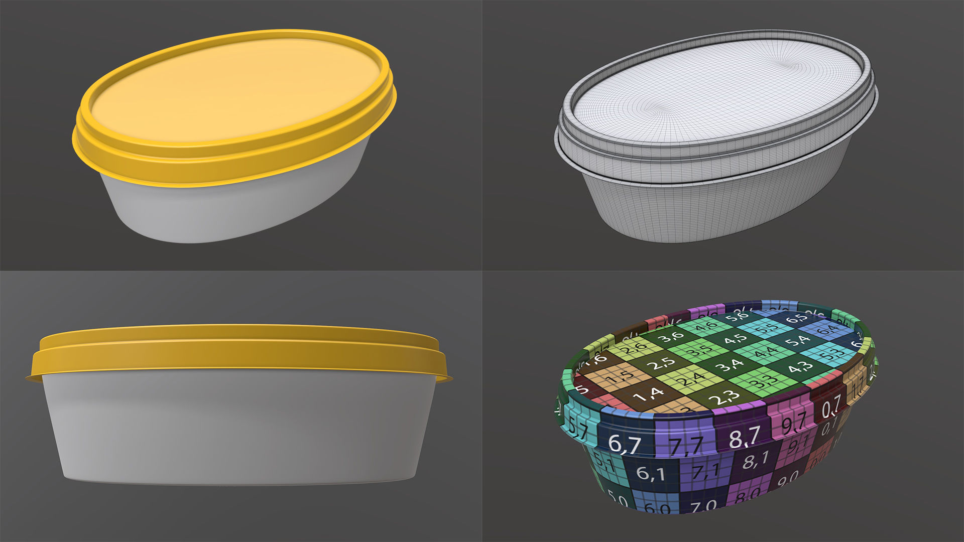 Butter margarine plastic container package box mock-up 3D Model Collection_18