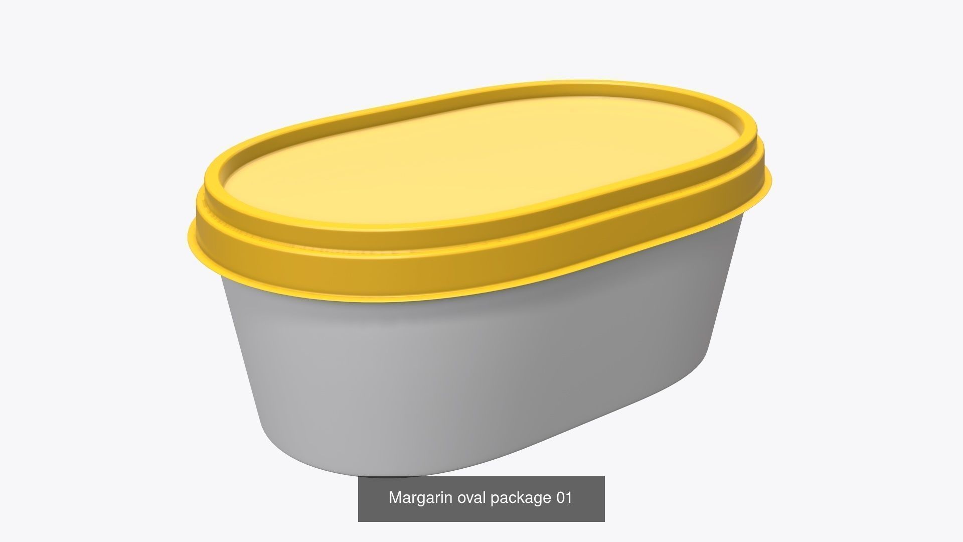 Butter margarine plastic container package box mock-up 3D Model Collection_1