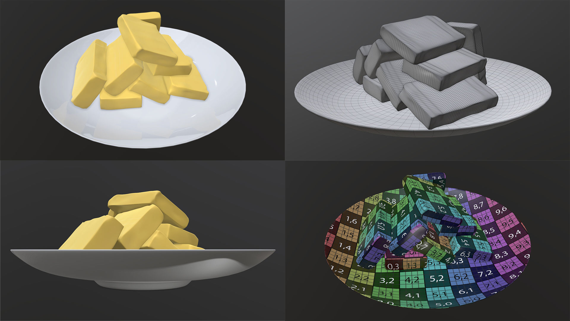 Butter margarine plastic container package box mock-up 3D Model Collection_13