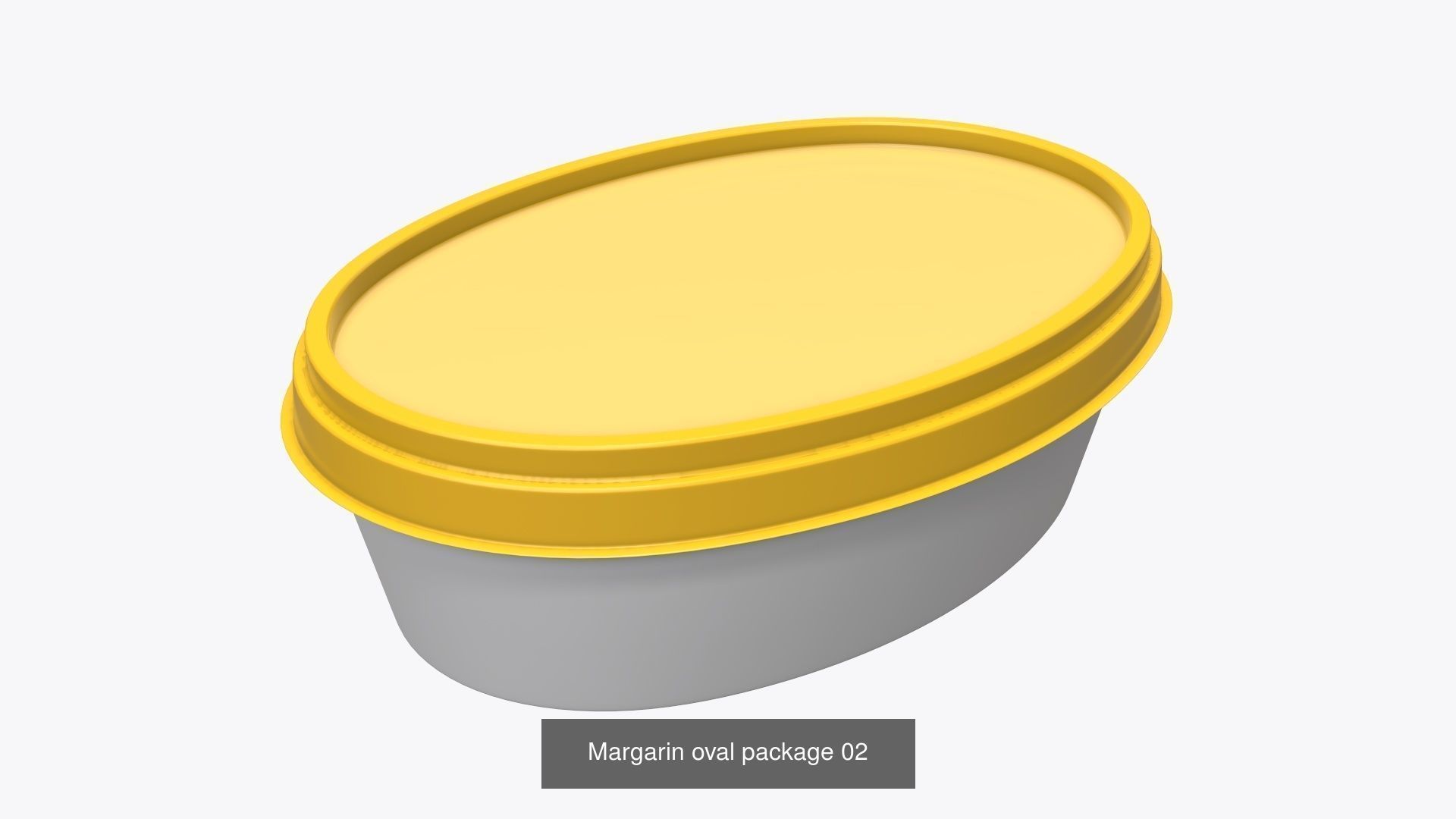 Butter margarine plastic container package box mock-up 3D Model Collection_2
