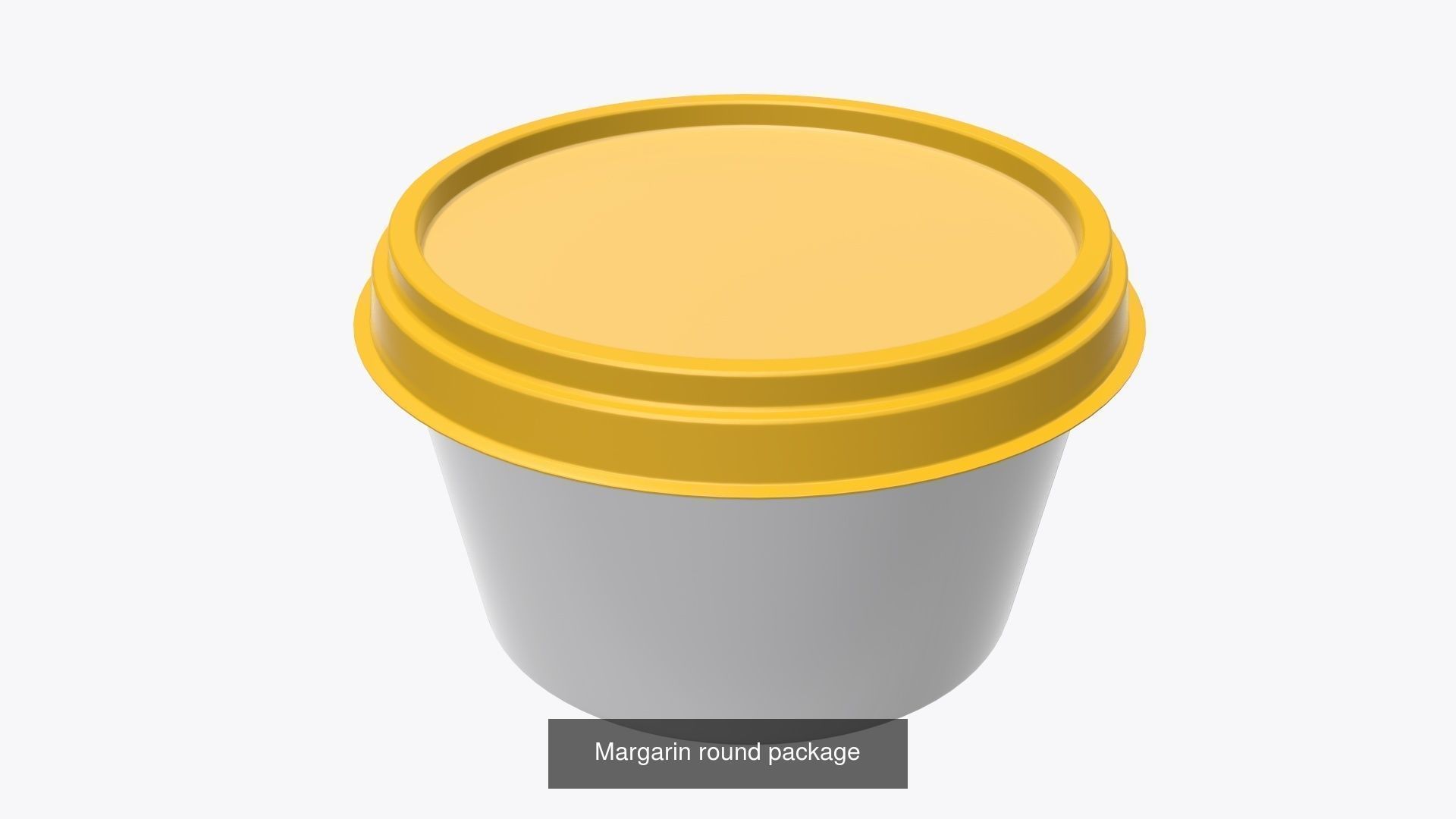 Butter margarine plastic container package box mock-up 3D Model Collection_6