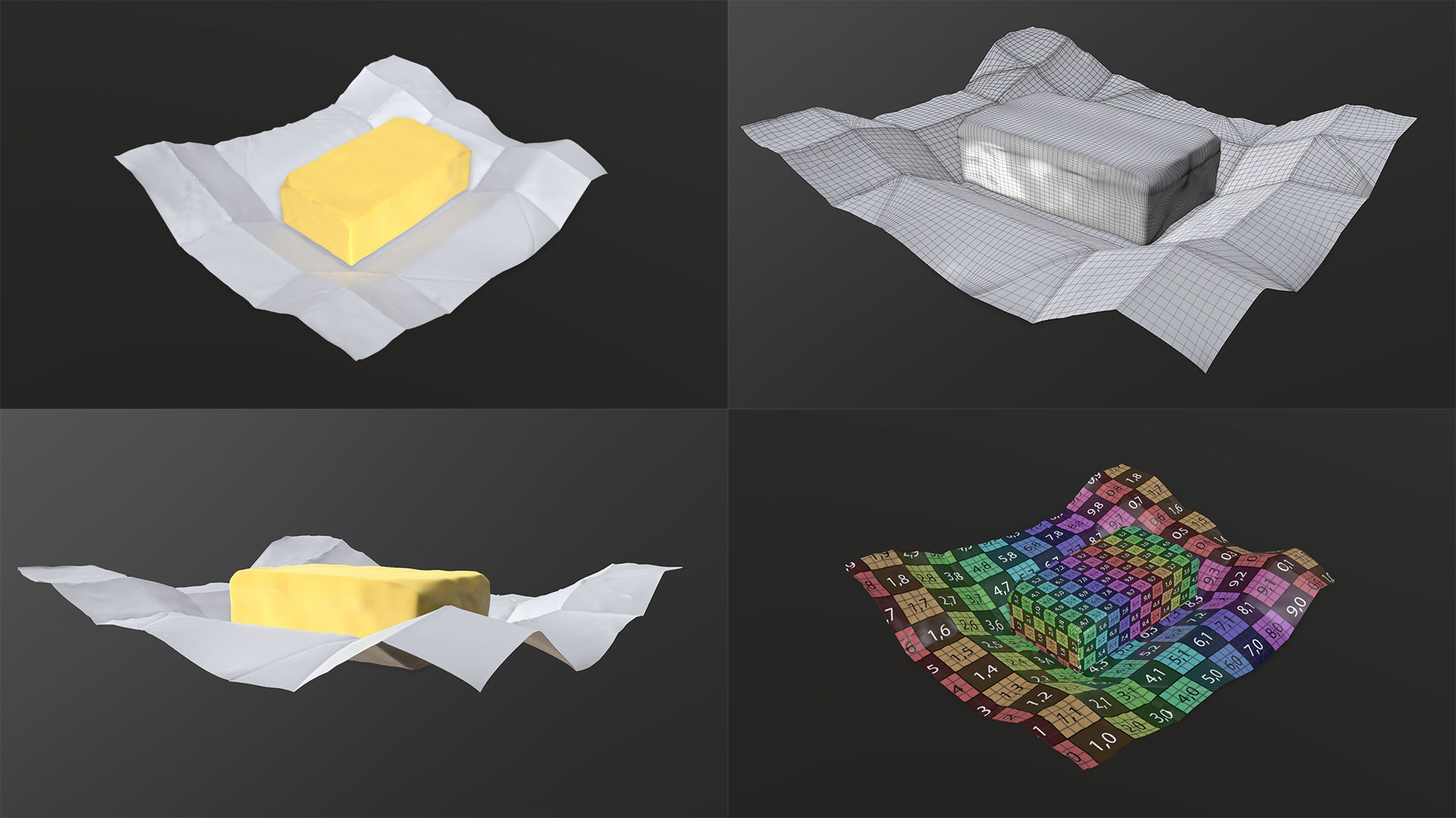 Butter margarine plastic container package box mock-up 3D Model Collection_16