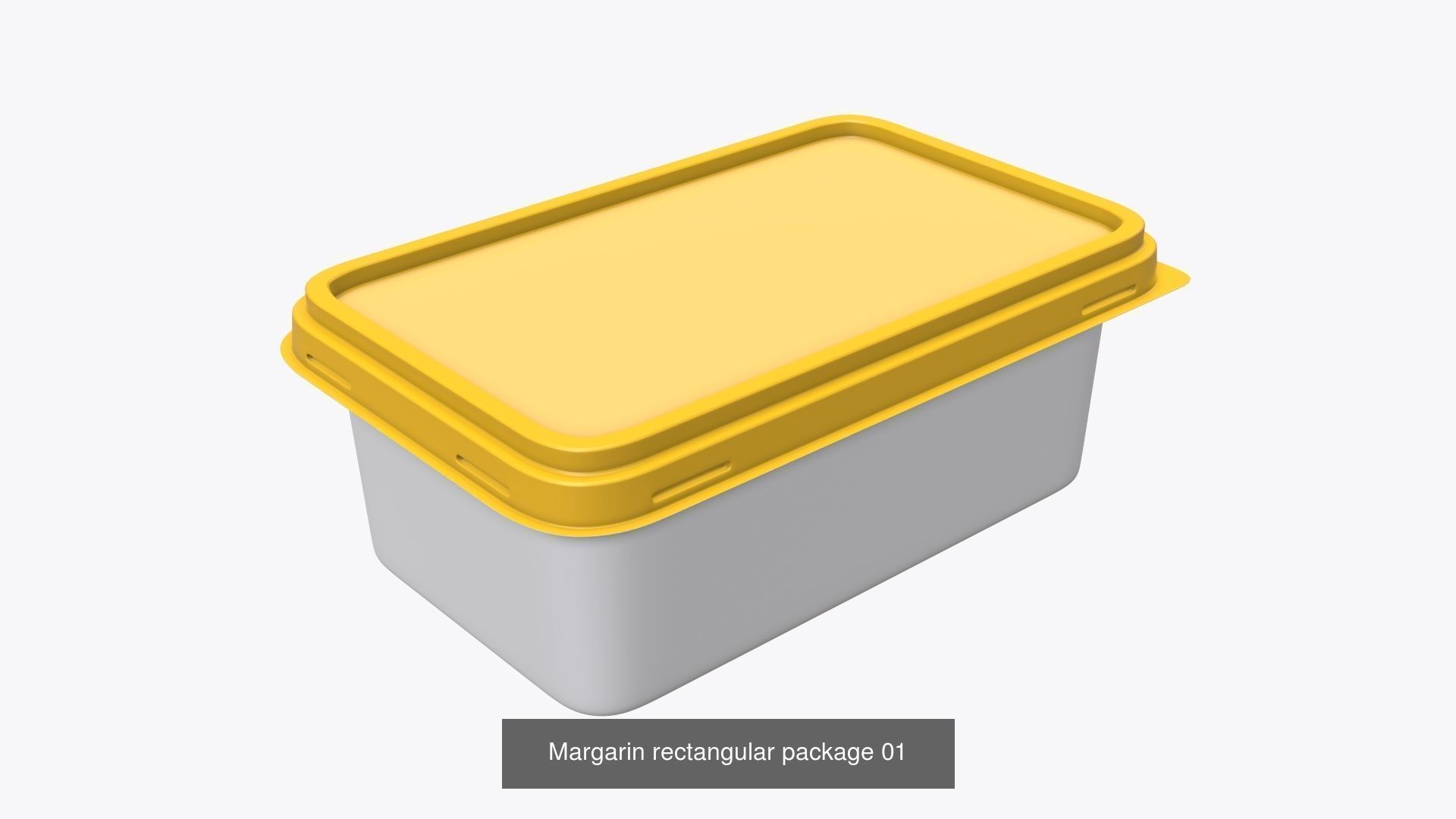 Butter margarine plastic container package box mock-up 3D Model Collection_3