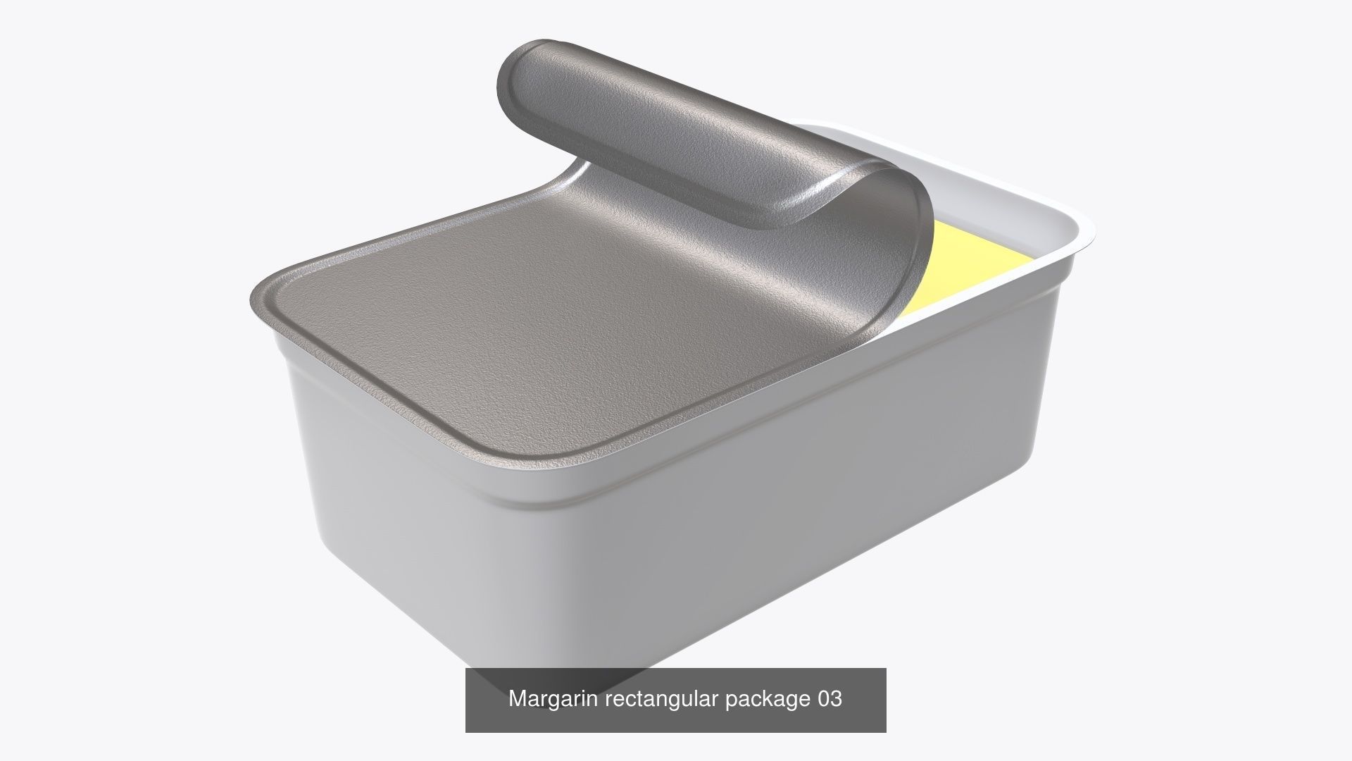 Butter margarine plastic container package box mock-up 3D Model Collection_5