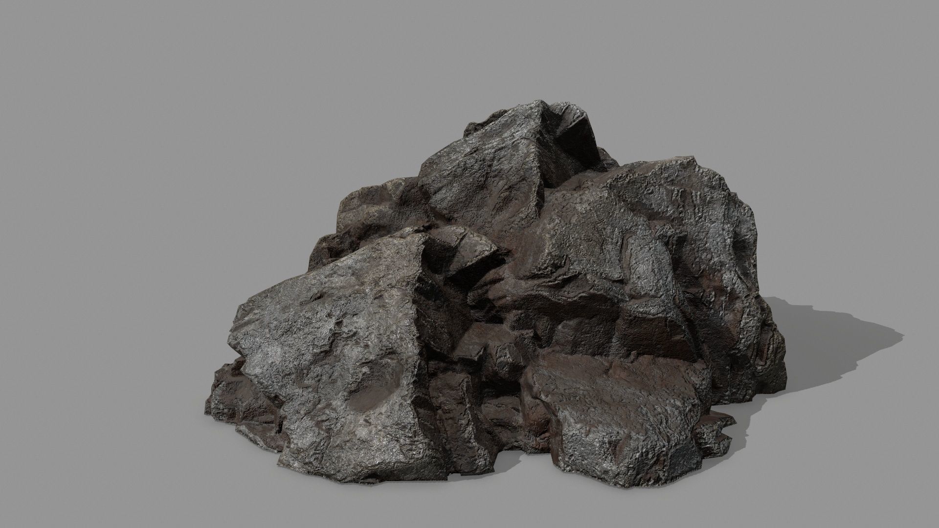 Rock Set Low-poly 3D model_13