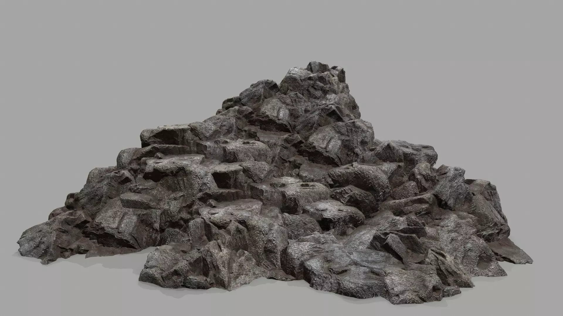 Rock Set Low-poly 3D model_0