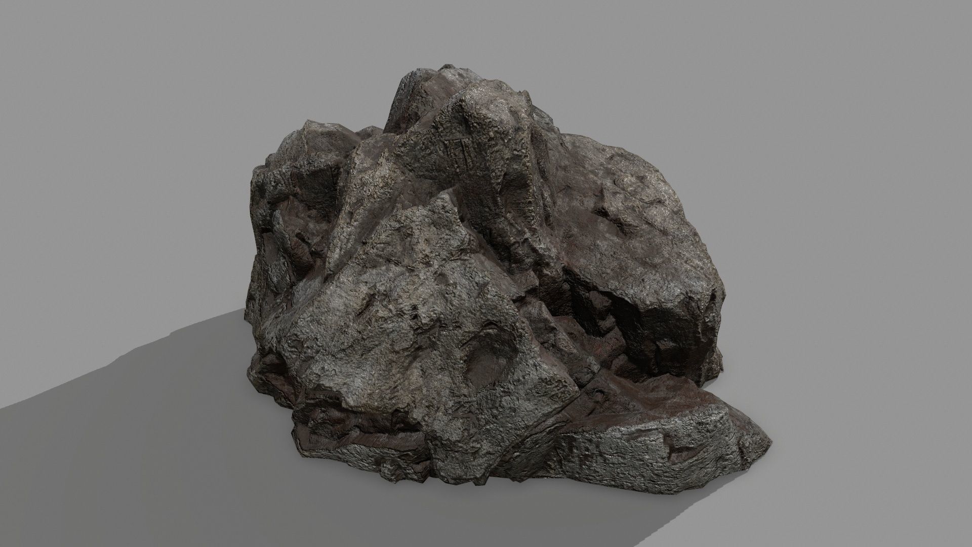 Rock Set Low-poly 3D model_11