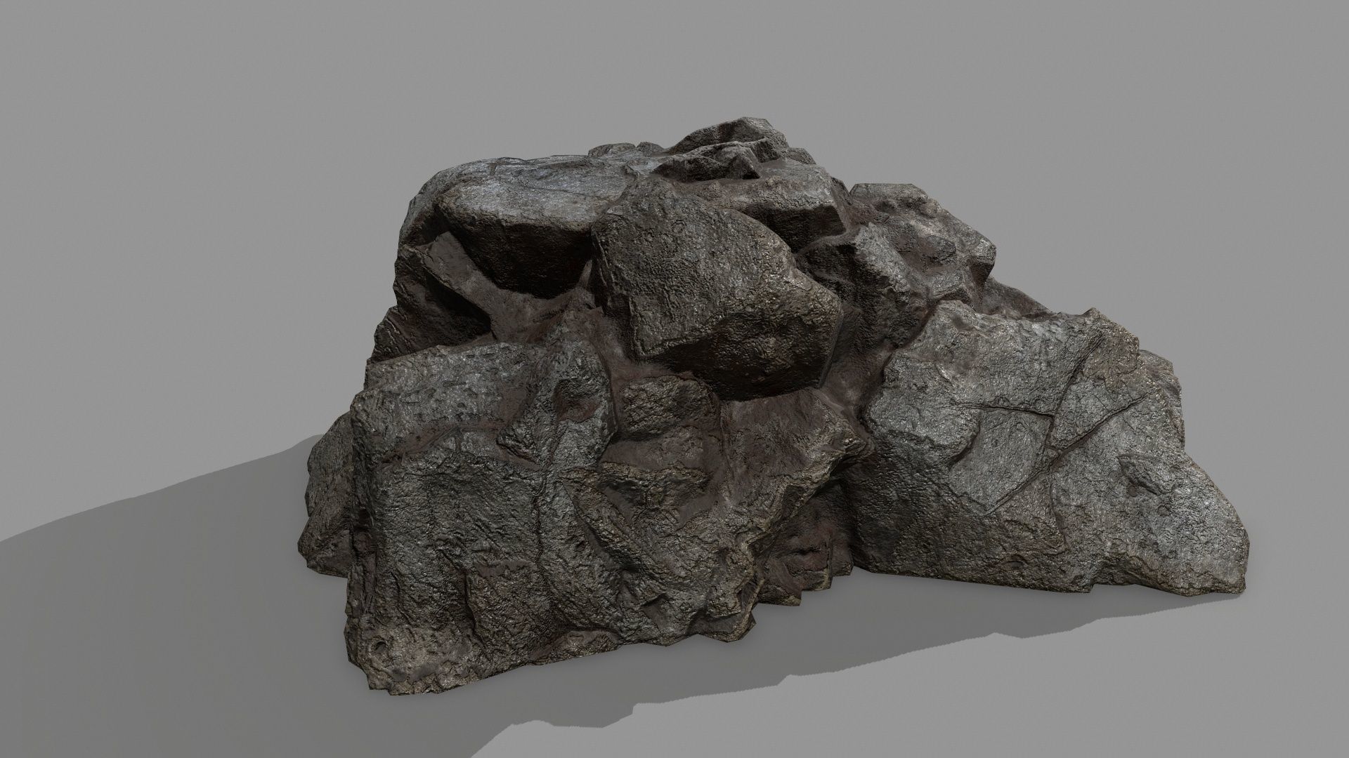 Rock Set Low-poly 3D model_10